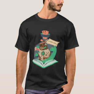 Book Reading Graphic Magic Rabbit Steampunk Magica T-Shirt