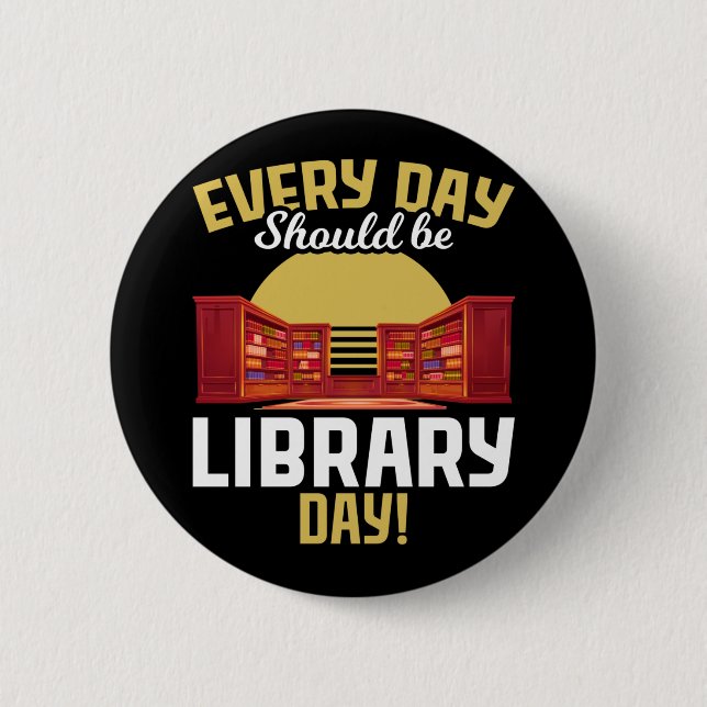 Book Reading Librarian Humour Reader 6 Cm Round Badge (Front)