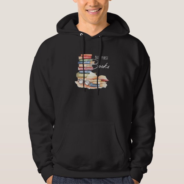 Book Reading Reader Reading Rat Bookworm Roman Hoodie (Front)