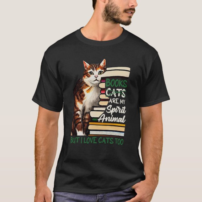 Book Reading Studying Cat Reader Kitten  1 T-Shirt (Front)