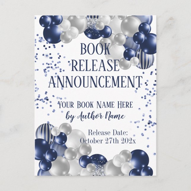 Book Release Announcement Postcard (Front)