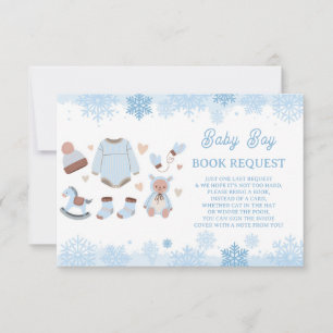 Book Request Baby Shower Boy It's Cold Outside Invitation