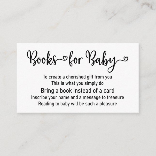 Book Request Baby Shower Invitation (Front)