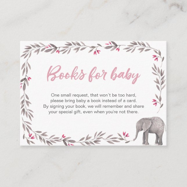 Book Request | Baby Shower Invitation Insert Card (Front)