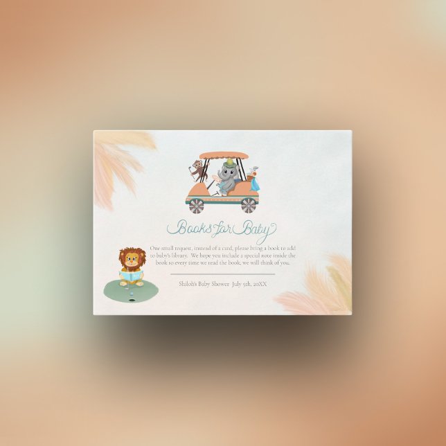 Book Request Boho Baby Elephant, Monkey, Lion  Enclosure Card (Creator Uploaded)
