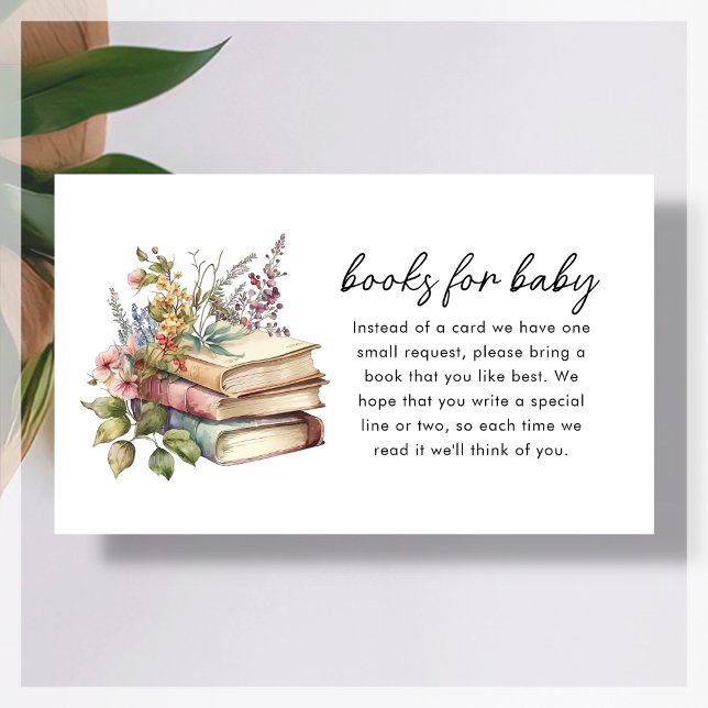 Book Request | Book Themed Baby Shower  Enclosure Card (Creator Uploaded)