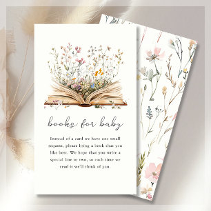 Book Request   Book Themed Baby Shower  Enclosure Card