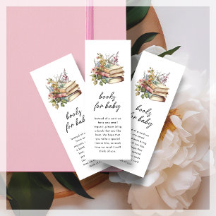 Book Request   Bookmark Baby Shower Enclosure Card