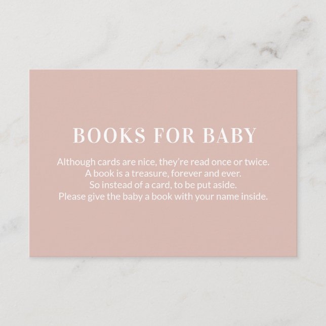 Book Request Books for Baby Pink Enclosure Card (Front)