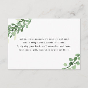 Book Request Card Neutral Baby Shower