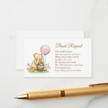 Book Request Classic Pooh Baby Shower Neutral