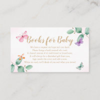 Book Request for Baby Shower Eucalyptus Butterfly
