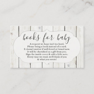 Book Request for Baby Shower Invitation - Rustic