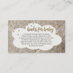 Book Request for Baby Shower Invitation - Rustic
