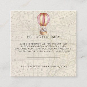 Book Request Hot Air Balloon Baby Shower Insert