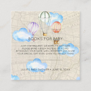 Book Request   Hot Air Balloon Baby Shower Insert