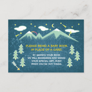 Book Request Mountain Baby Shower card insert