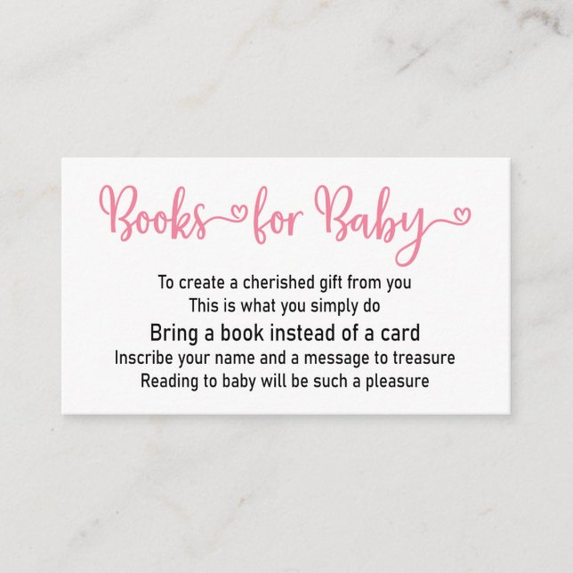 Book Request Pink Girl Baby Shower Invitation (Front)