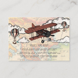 Book Request   Vintage Airplane Baby Shower Insert