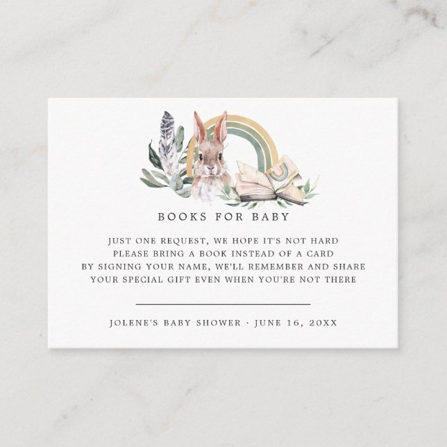 Book Request | Woodland Forest Animals Enclosure Card (Front)