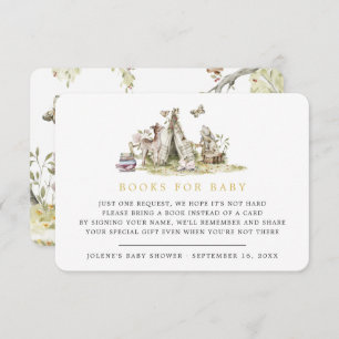 Book Request Woodland Forest Baby Animals Enclosure Card