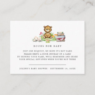 Book Request Woodland Forest Baby Animals Enclosure Card