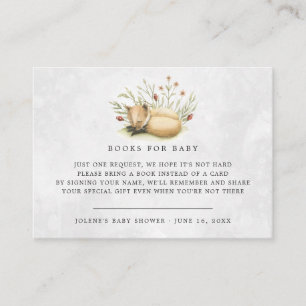 Book Request   Woodland Forest Fox Baby Shower Enclosure Card