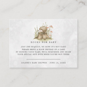 Book Request   Woodland Hedgehog Baby Shower Enclosure Card