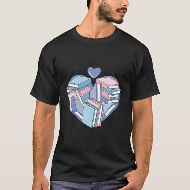 Book Retro Reading Librarian Gift Reader Library T-Shirt (Front)