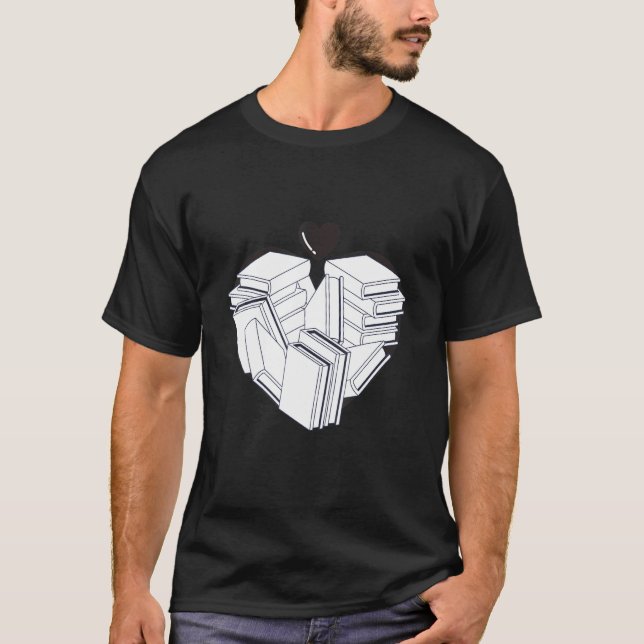 Book Retro Reading Librarian Reader Library T-Shirt (Front)