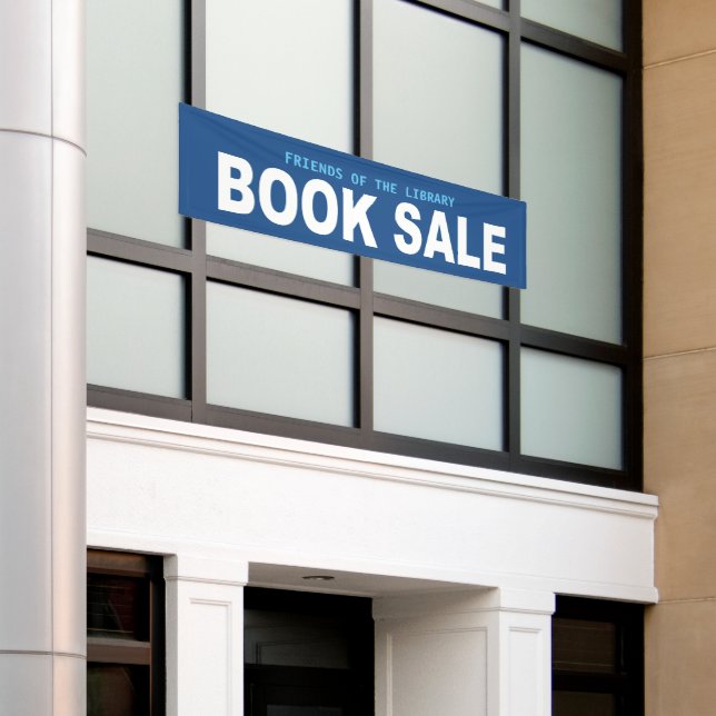 Book Sale banner (Outside Building)