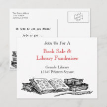 Book Sale Editable Marketing Promotional Postcard