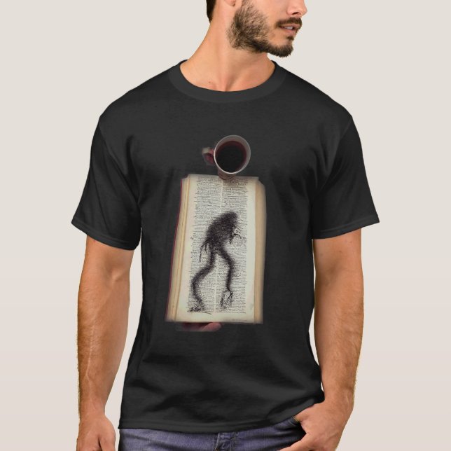 Book Scribbling Bubbles In An Encyclopaedia Though T-Shirt (Front)