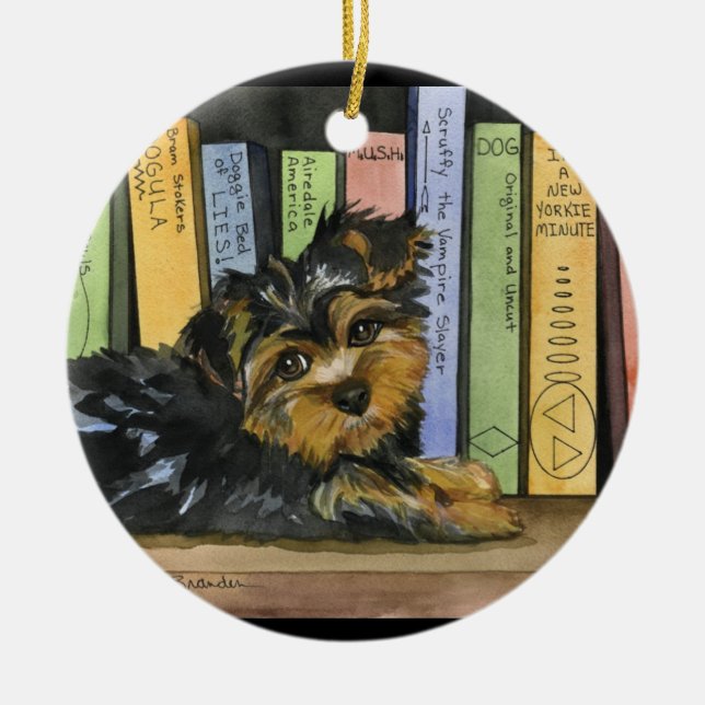 Book Shelf Cutie Ceramic Tree Decoration (Front)