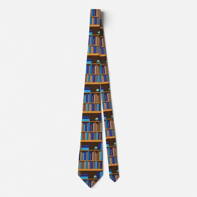 Book Shelves of Books Academic Learning Ties (Front)
