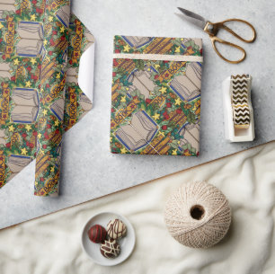 Book Simple Yet Powerful Spell Pattern Design Wrapping Paper