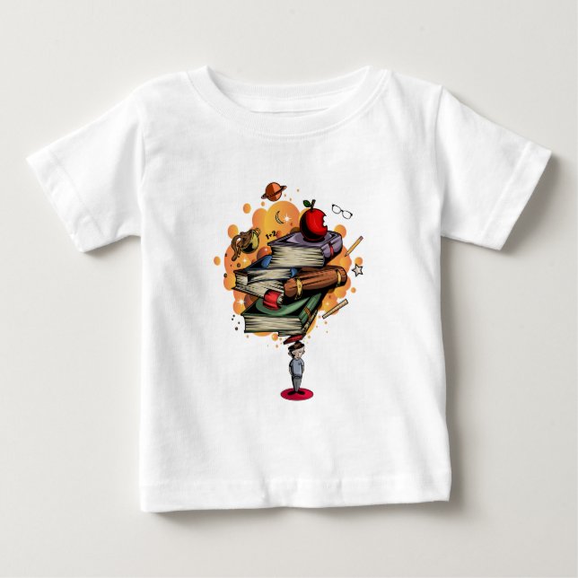 Book Smart Baby T-Shirt (Front)