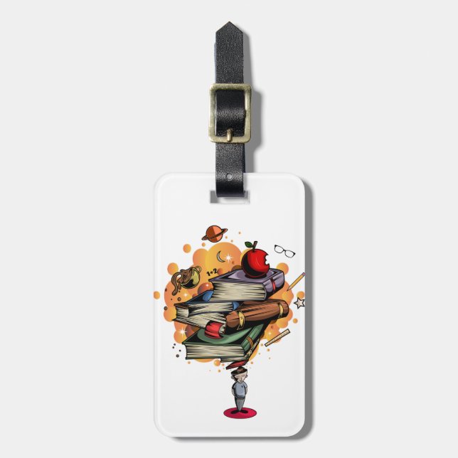 Book Smart Luggage Tag (Front Vertical)