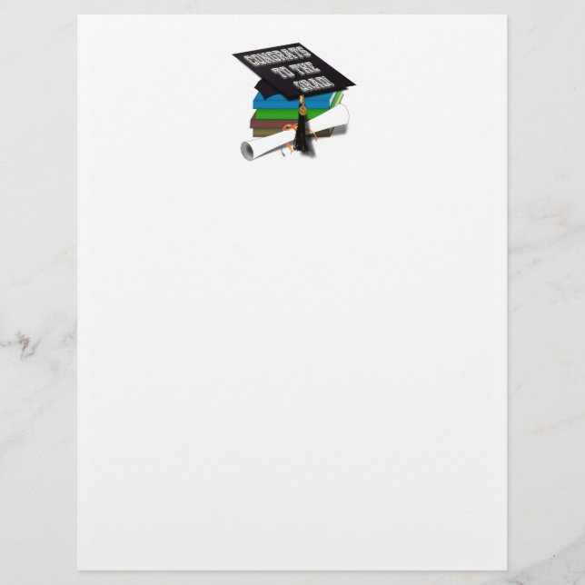 Book Stack "CONGRATS TO THE GRAD" Diploma (Front)