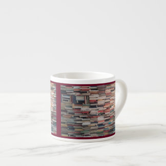 Book Stacks Piled Up Tightly Wedged Together Espresso Cup