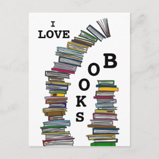 Book Stacks Postcard