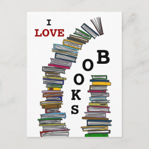 Book Stacks Postcard