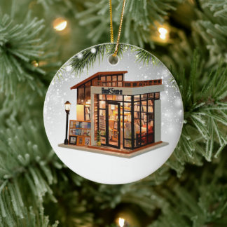  Book Store Librarian Bookworm Writter Reader Ceramic Tree Decoration