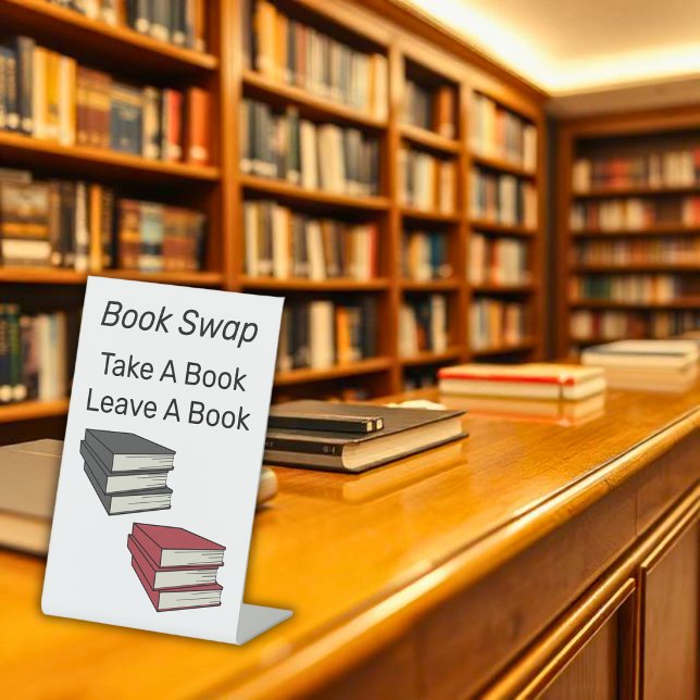 Book Swap Library Pedestal Sign (Creator Uploaded)