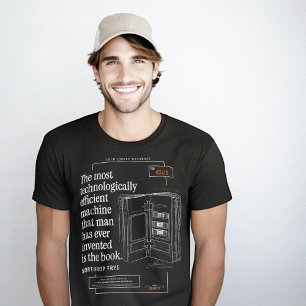 Book Tech Quote for Geeks Nerds Patent Drawing T-Shirt
