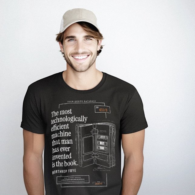 Book Tech Quote for Geeks Nerds Patent Drawing T-Shirt (Book Tech Quote for Geeks Nerds Patent Drawing T-Shirt)