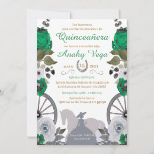 Book The Quinceanera Green Charra Date, Save The Date