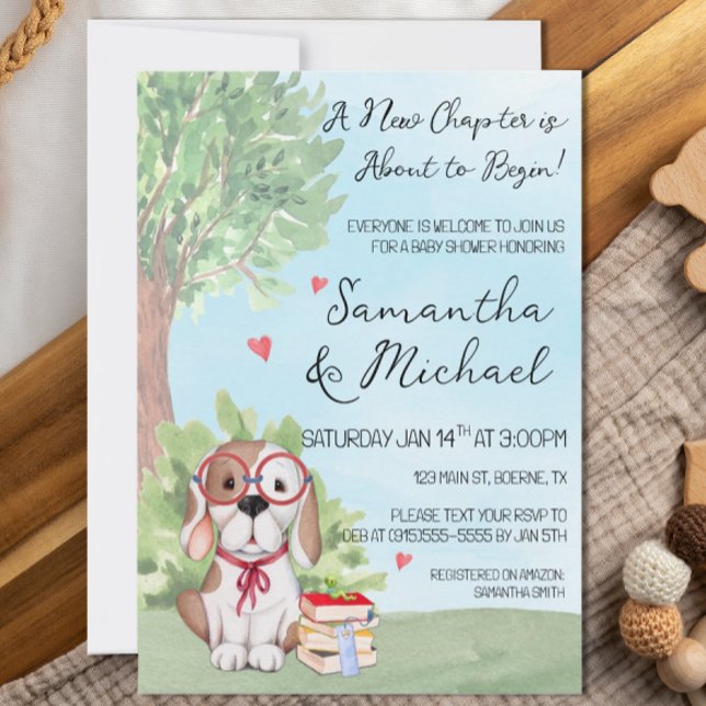 Book Theme Baby Shower Invitation (Storybook Baby Shower Invitation)