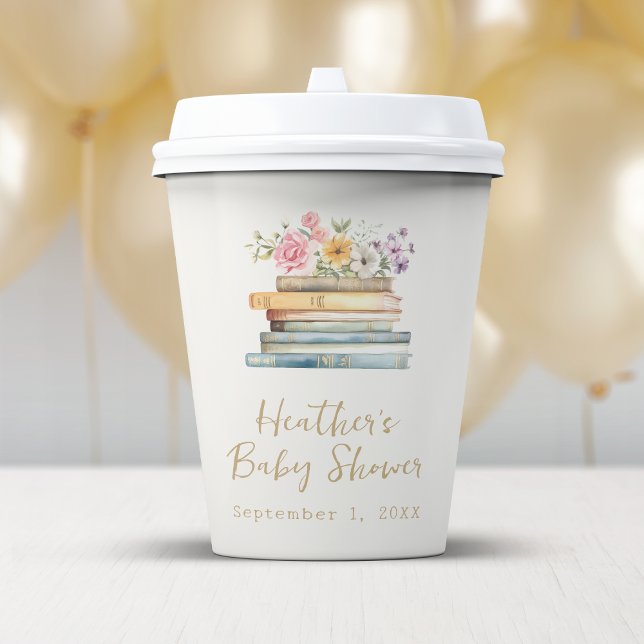 Book Theme Baby Shower Paper Cups (Book Theme Baby Shower Paper Cups by Painted Paperie
)