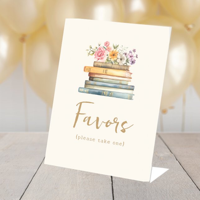 Book Theme Favours Sign (Book Theme Favors Sign by Painted Paperie
)